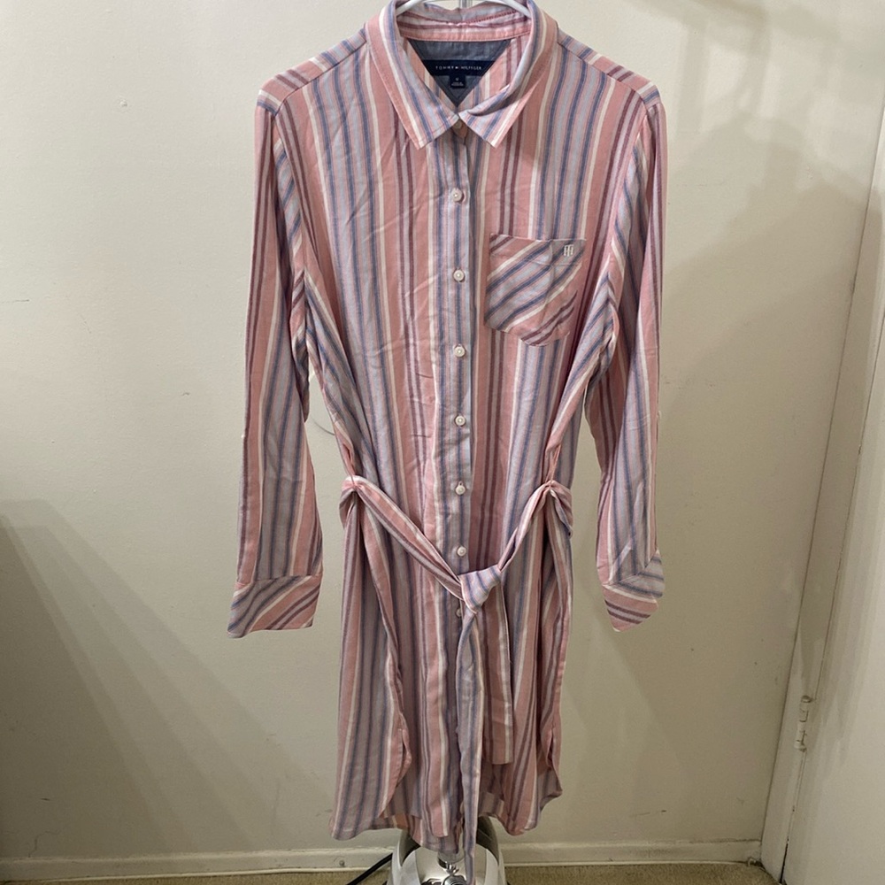 Tommy Hilfiger Striped Pink and Blue Dress
